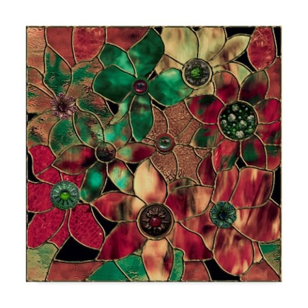 Color Bakery 'Stained Glass Christmas' Canvas Art,14x14